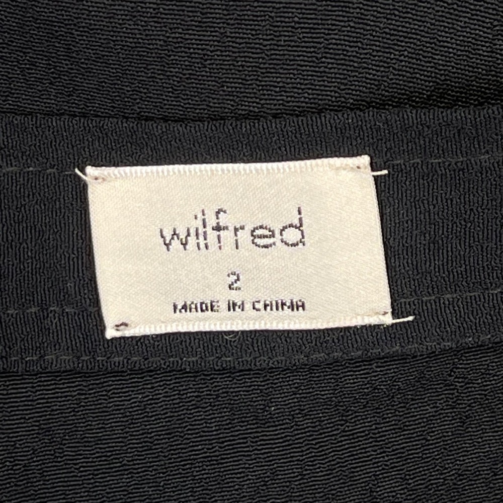 Wilfred Women Maxi Skirt Black Button Front High Waist Minimalist 78059 Size 2 - Picture 3 of 5